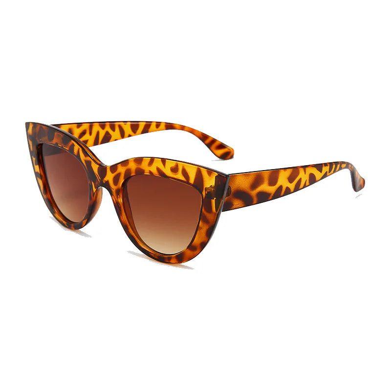 Sophisticated Cat Eye Sunglasses with UV400 Protection and Sturdy Metal Hinges - Lucid Fantasy 