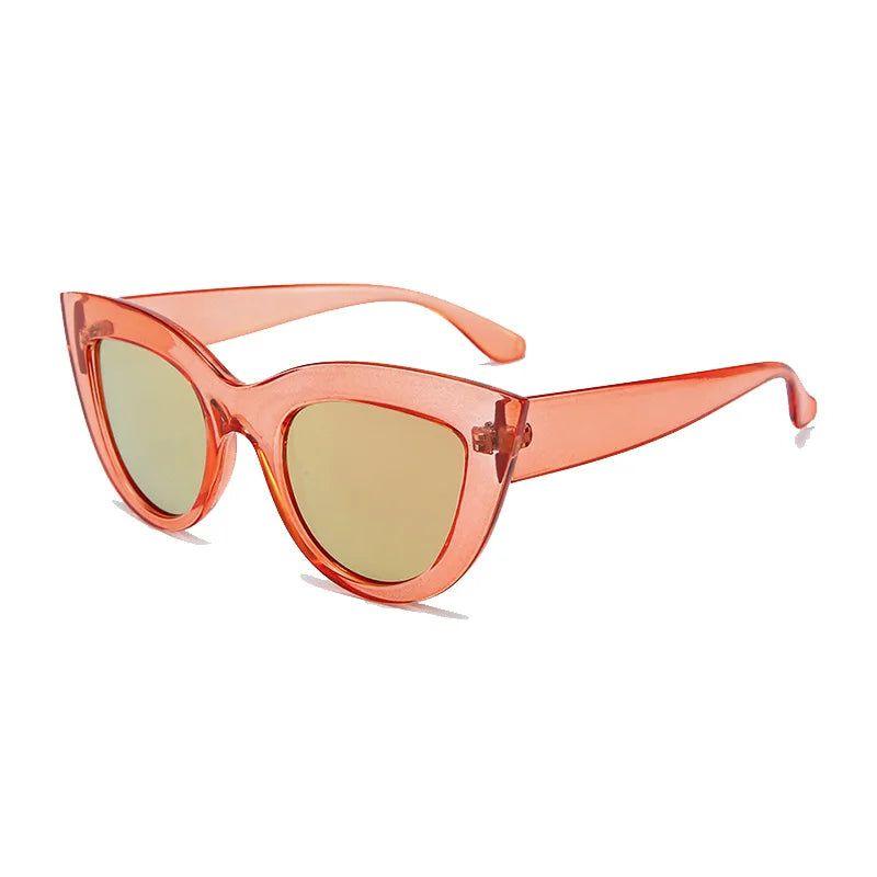 Sophisticated Cat Eye Sunglasses with UV400 Protection and Sturdy Metal Hinges - Lucid Fantasy 