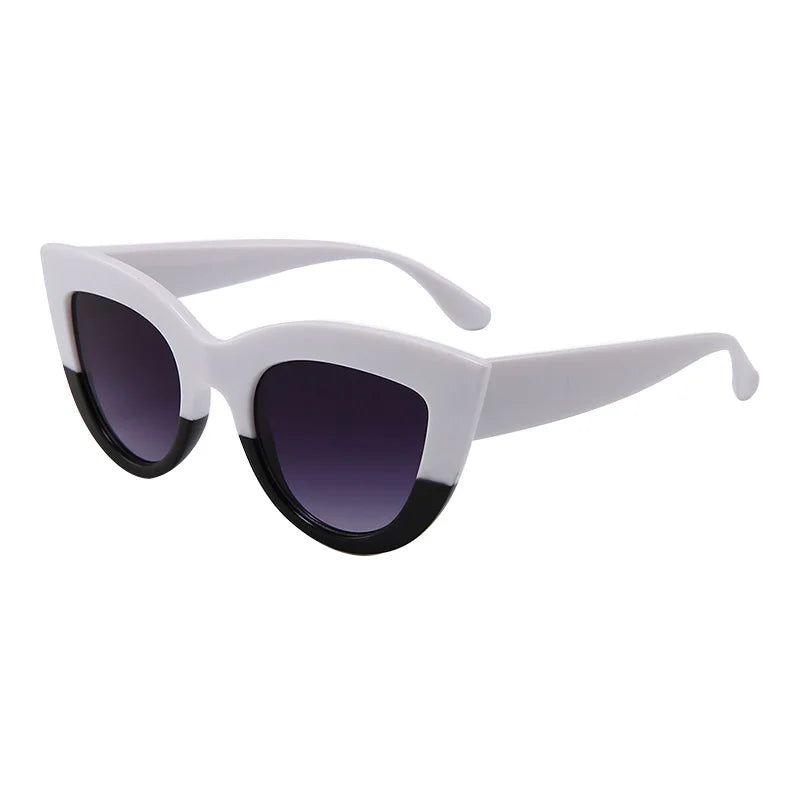 Sophisticated Cat Eye Sunglasses with UV400 Protection and Sturdy Metal Hinges - Lucid Fantasy 