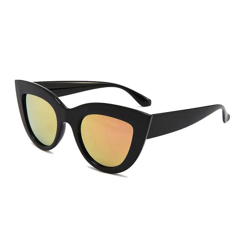 Sophisticated Cat Eye Sunglasses with UV400 Protection and Sturdy Metal Hinges - Lucid Fantasy 