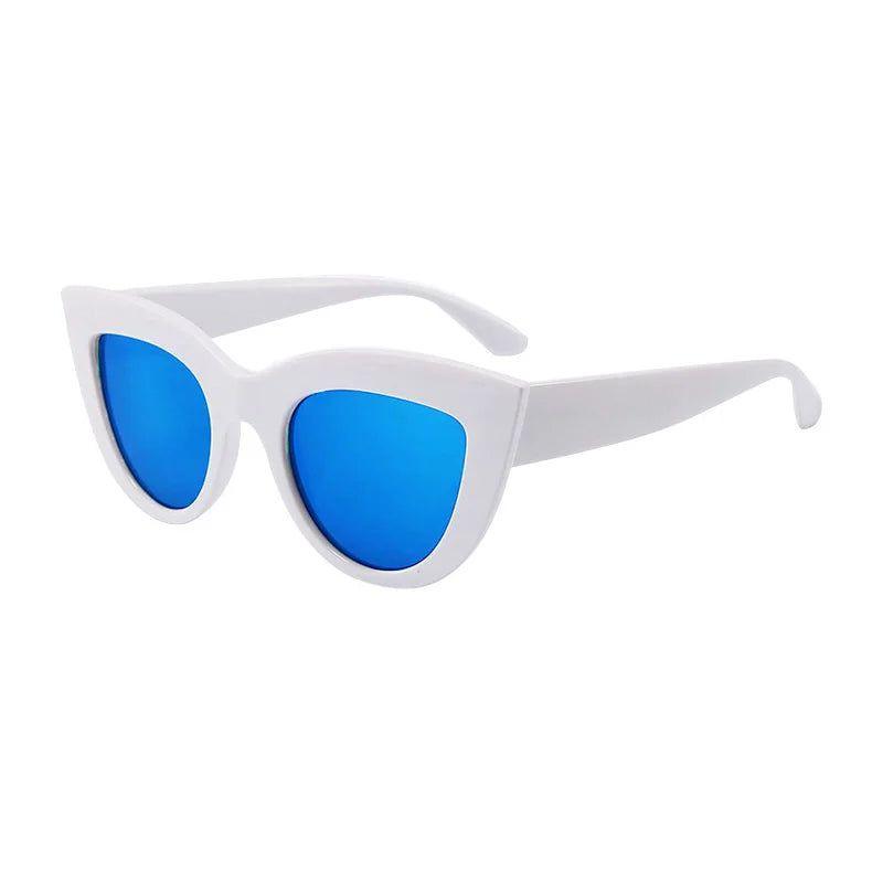 Sophisticated Cat Eye Sunglasses with UV400 Protection and Sturdy Metal Hinges - Lucid Fantasy 