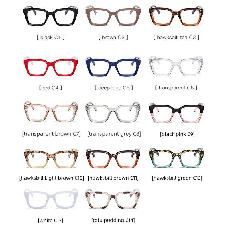 Sophisticated Riveted Square Blue Light Blocking Glasses for Eye Relief - Lucid Fantasy 