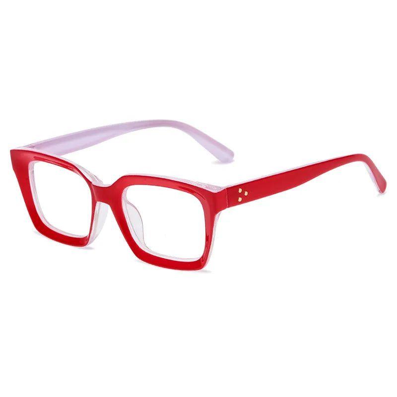 Sophisticated Riveted Square Blue Light Blocking Glasses for Eye Relief - Lucid Fantasy 