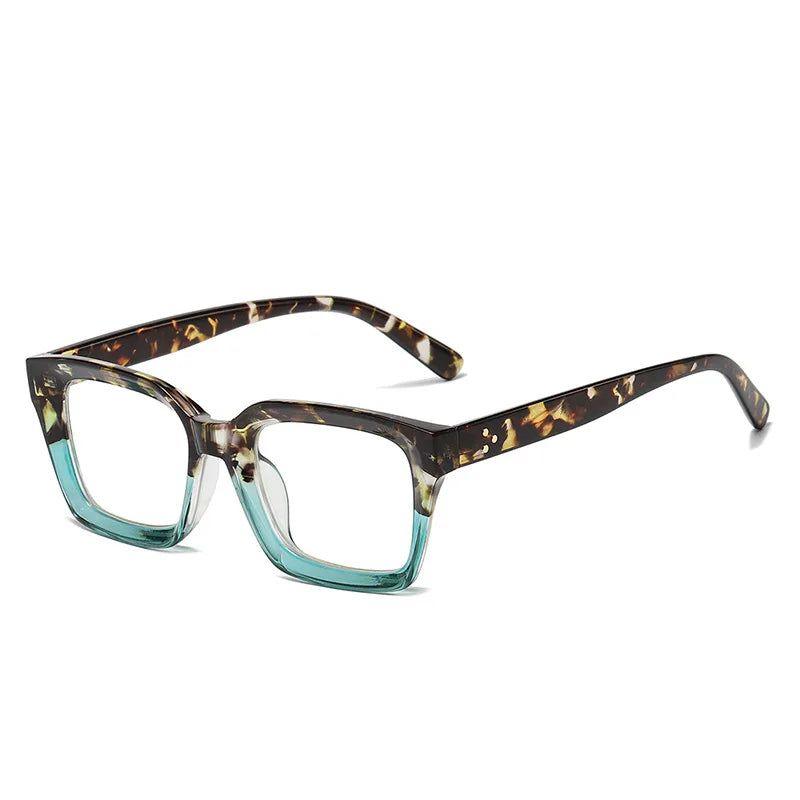 Sophisticated Riveted Square Blue Light Blocking Glasses for Eye Relief - Lucid Fantasy 