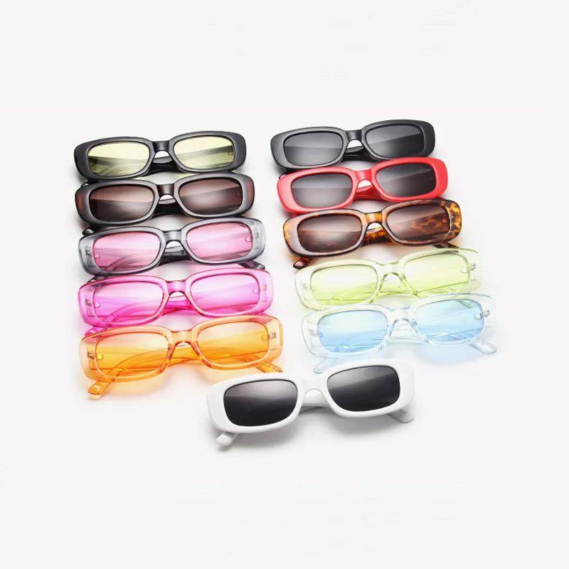 Sophisticated Style Retro Rectangle Sunglasses Film Fashion Shades UV400 - Lucid Fantasy 