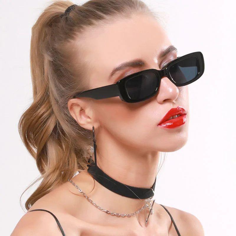 Sophisticated Style Retro Rectangle Sunglasses Film Fashion Shades UV400 - Lucid Fantasy 