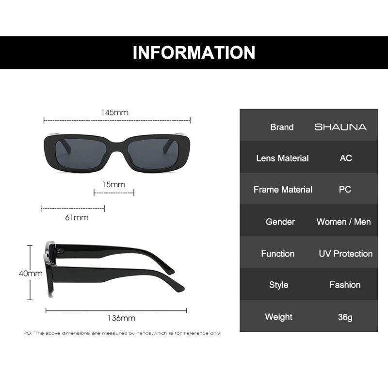 Sophisticated Style Retro Rectangle Sunglasses Film Fashion Shades UV400 - Lucid Fantasy 