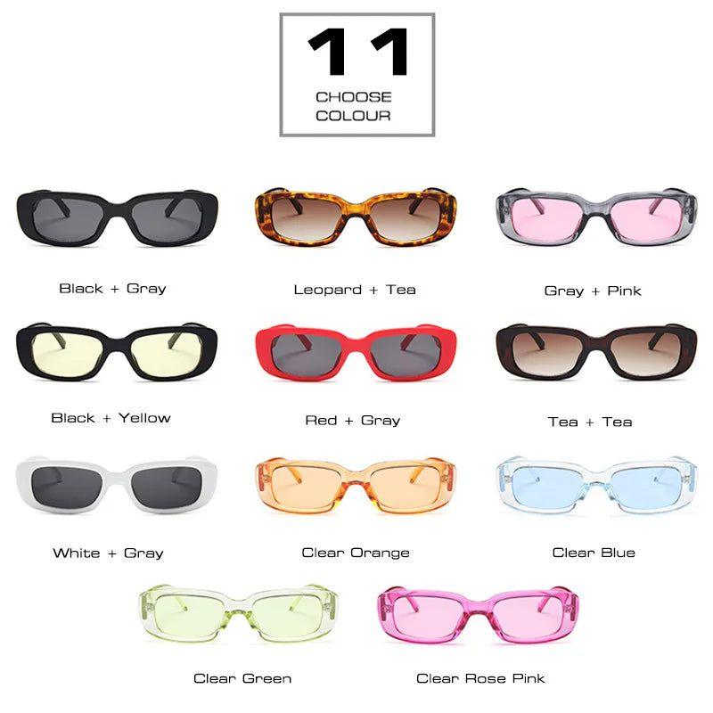 Sophisticated Style Retro Rectangle Sunglasses Film Fashion Shades UV400 - Lucid Fantasy 