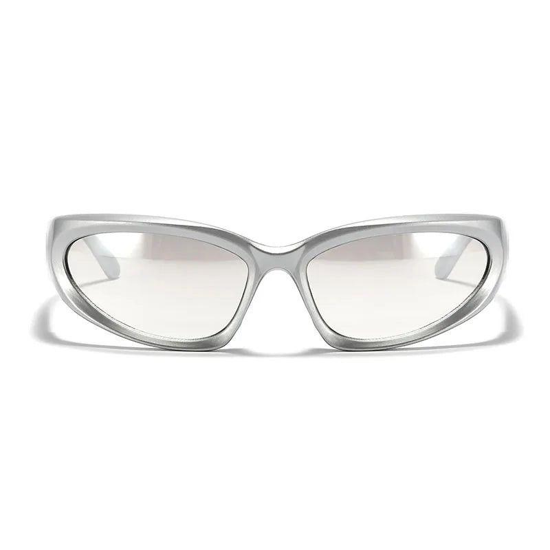 Sporty UV400 Oval Lens Sunglasses with Chic Goggle Style - Lucid Fantasy 