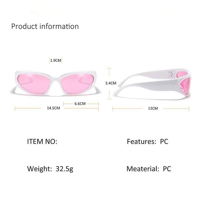 Sporty UV400 Oval Lens Sunglasses with Chic Goggle Style - Lucid Fantasy 