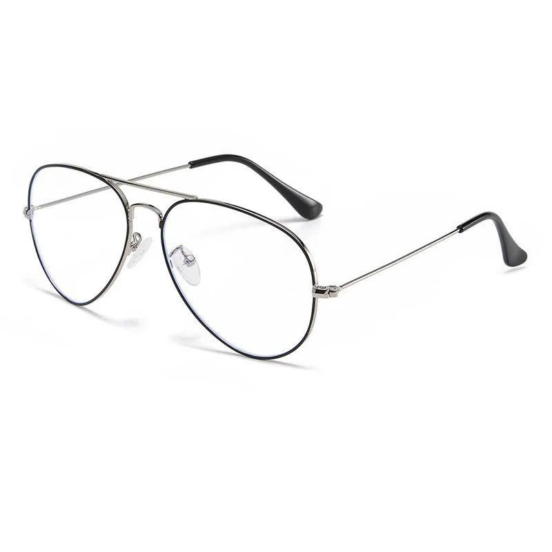 Stylish Anti-Blue Light Pilot Glasses with Classic Metal Frames - Lucid Fantasy 