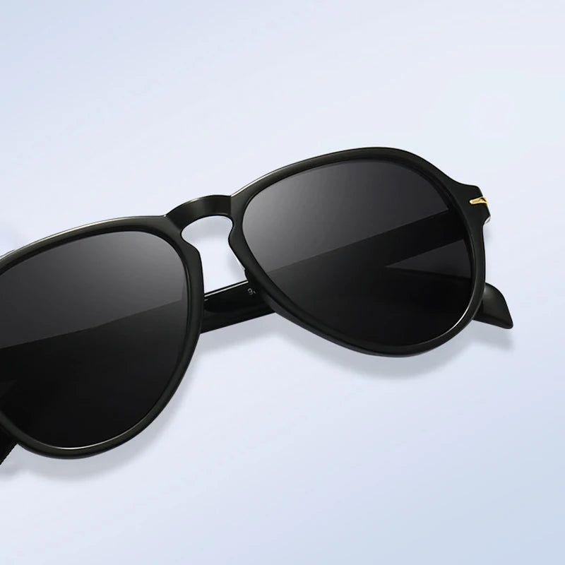 Stylish Aviator Sunglasses with Rivet Accents and Gradient Lenses - UV400 Protective Fashion Shades - Lucid Fantasy 