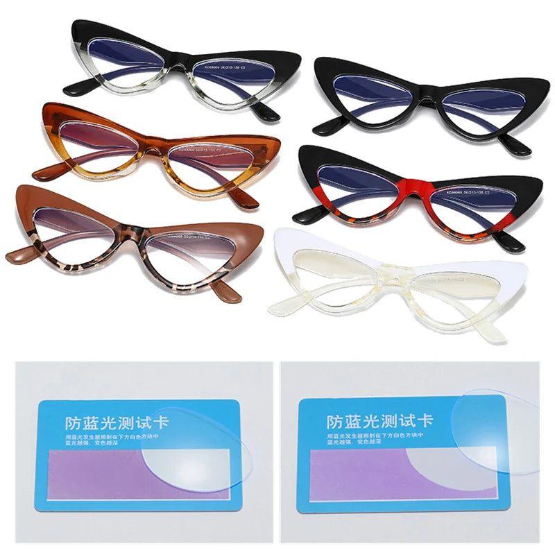 Stylish Cat Eye Anti-Blue Light Glasses with Spring Hinges for Eye Protection - Lucid Fantasy 