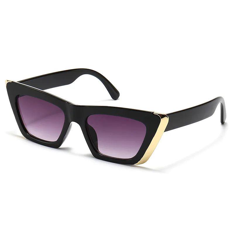 Stylish Cat Eye Metal Decor Sunglasses for Trendy Streetwear Fashion - Lucid Fantasy 