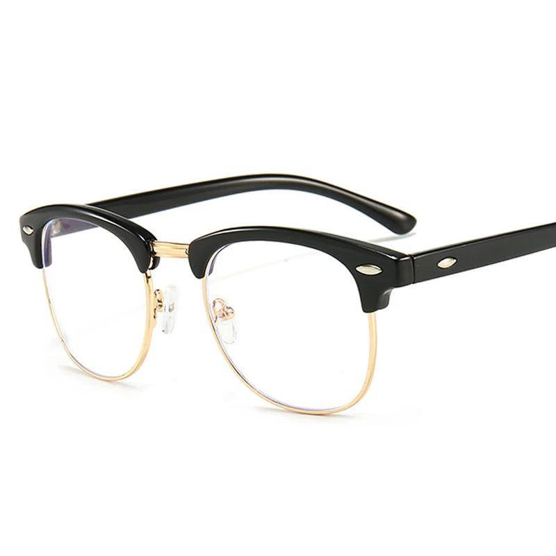 Stylish Chic Black Frame Anti-Blue Light Eyeglasses with Optical Lenses - Lucid Fantasy 