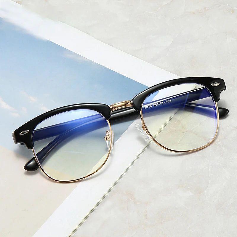 Stylish Chic Black Frame Anti-Blue Light Eyeglasses with Optical Lenses - Lucid Fantasy 