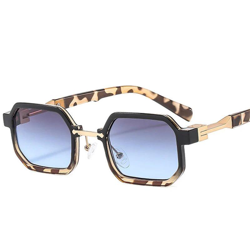 Stylish Double Color Punk Square Sunglasses with UV400 Protection - Lucid Fantasy 