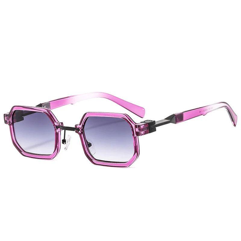 Stylish Double Color Punk Square Sunglasses with UV400 Protection - Lucid Fantasy 