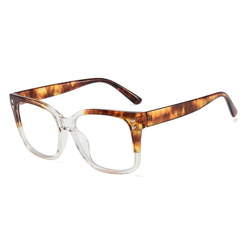 Stylish Double-Tone Square Spectacles with Anti-Blue Light Technology and Gradient Design - Lucid Fantasy 