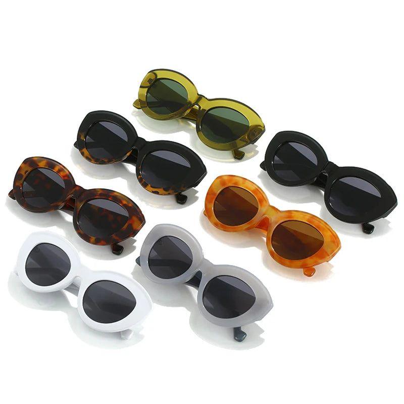 Stylish Glam Cat Eye Sunglasses with UV400 Protection and Chic Oval Lenses - Lucid Fantasy 