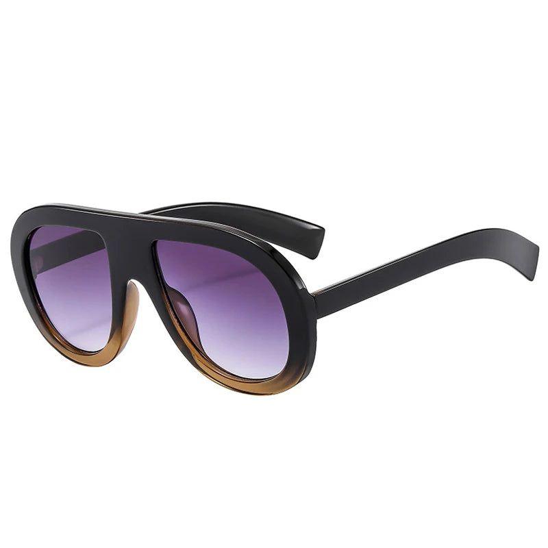 Stylish Gradient Pilot Sunglasses with Double Color Design and UV400 Protection - Lucid Fantasy 