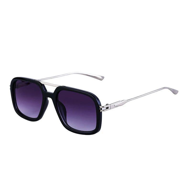 Stylish Gradient Square Double Bridge UV400 Driving Sunglasses - Lucid Fantasy 