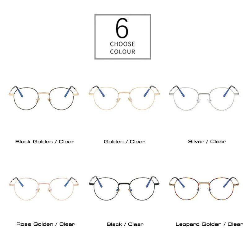 Stylish Inspired Round Metal Blue Light Blocking Glasses for Computer Use - Lucid Fantasy 