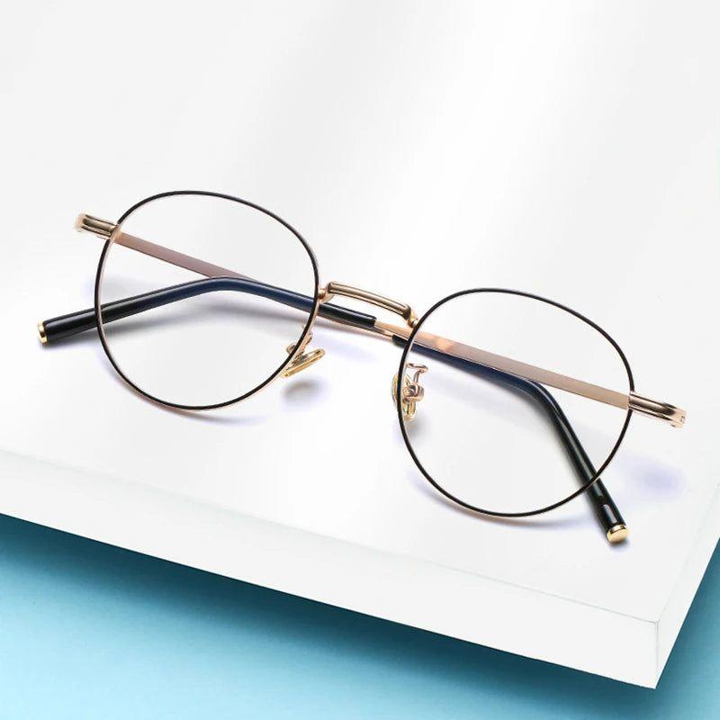 Stylish Inspired Round Metal Blue Light Blocking Glasses for Computer Use - Lucid Fantasy 