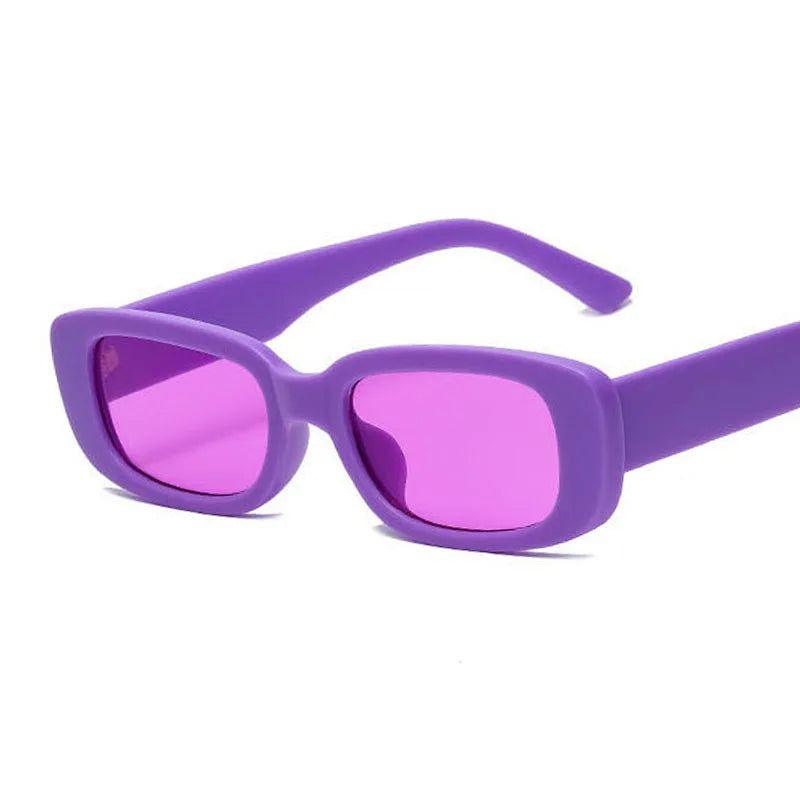 Stylish Matte Rectangle Sunglasses with UV400 Protection - Lucid Fantasy 