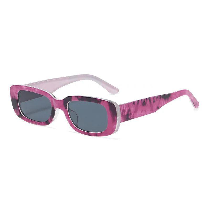 Stylish Matte Rectangle Sunglasses with UV400 Protection - Lucid Fantasy 