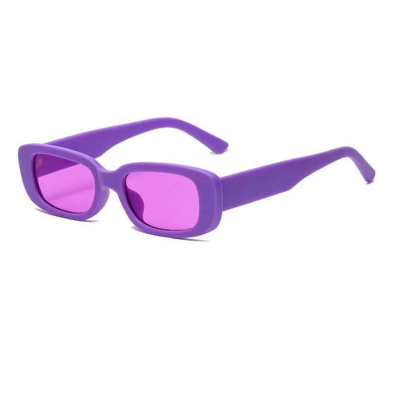 Stylish Matte Rectangle Sunglasses with UV400 Protection - Lucid Fantasy 