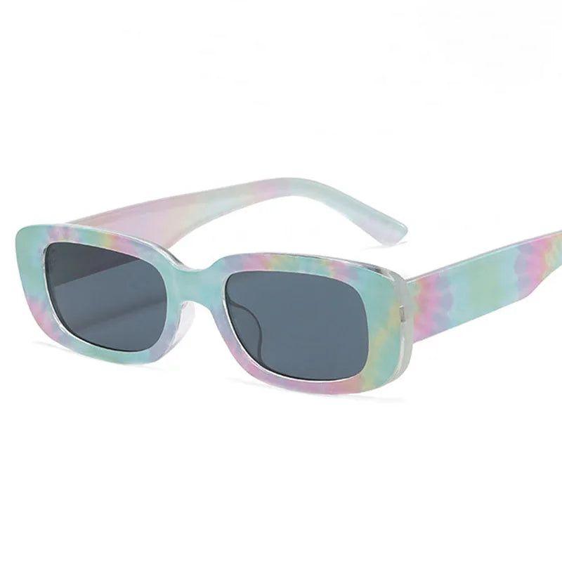 Stylish Matte Rectangle Sunglasses with UV400 Protection - Lucid Fantasy 