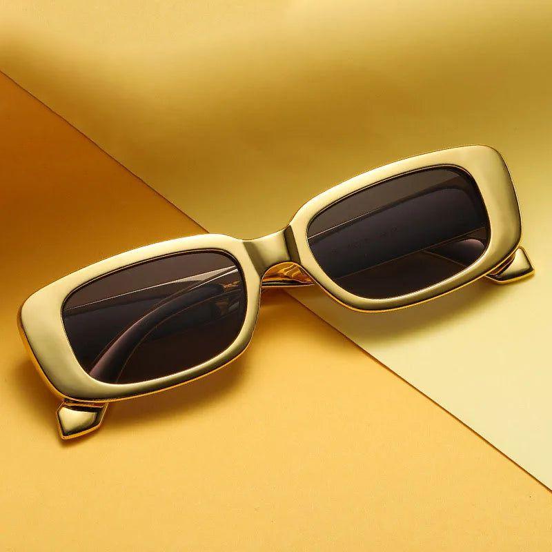 Stylish Matte Rectangle Sunglasses with UV400 Protection - Lucid Fantasy 