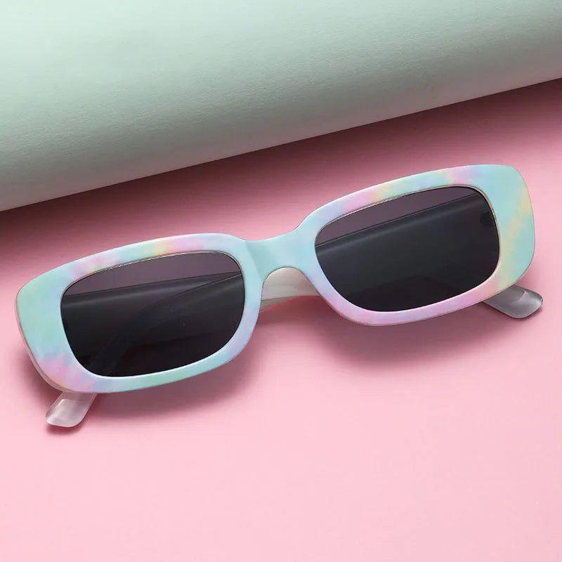 Stylish Matte Rectangle Sunglasses with UV400 Protection - Lucid Fantasy 