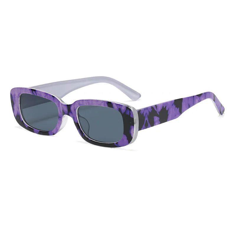 Stylish Matte Rectangle Sunglasses with UV400 Protection - Lucid Fantasy 