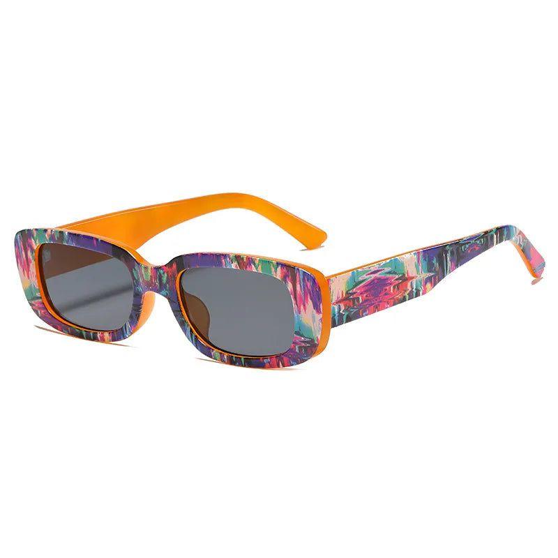 Stylish Matte Rectangle Sunglasses with UV400 Protection - Lucid Fantasy 