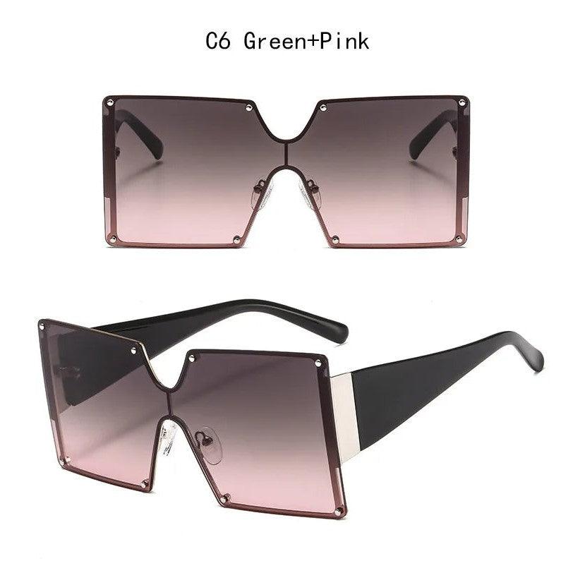 Stylish Oversized Butterfly Designer Sunglasses with Square UV400 Lenses - Lucid Fantasy 