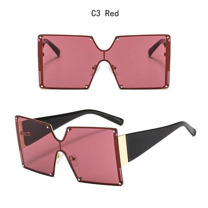 Stylish Oversized Butterfly Designer Sunglasses with Square UV400 Lenses - Lucid Fantasy 