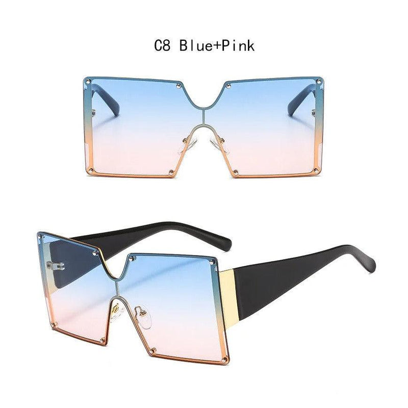 Stylish Oversized Butterfly Designer Sunglasses with Square UV400 Lenses - Lucid Fantasy 