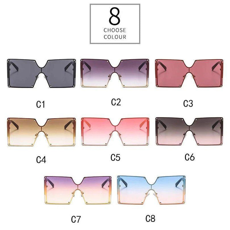 Stylish Oversized Butterfly Designer Sunglasses with Square UV400 Lenses - Lucid Fantasy 