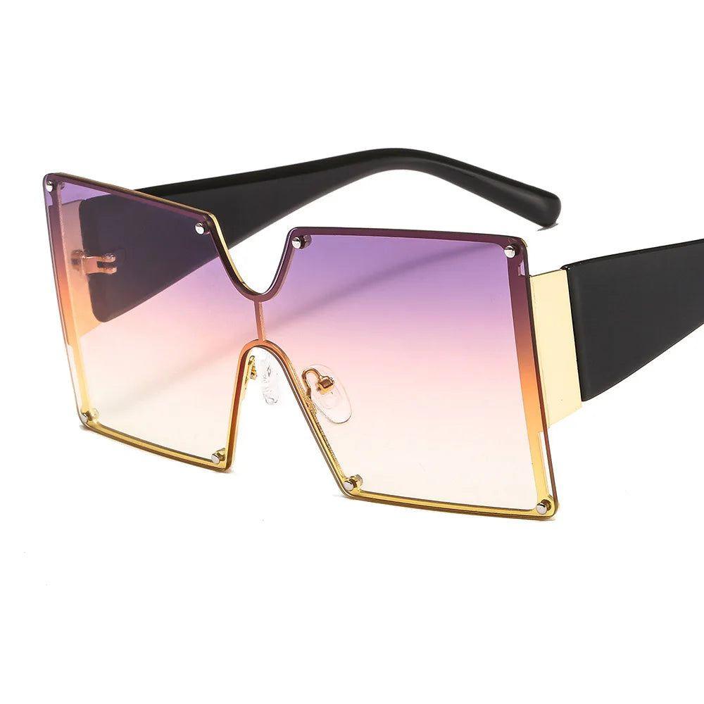 Stylish Oversized Butterfly Designer Sunglasses with Square UV400 Lenses - Lucid Fantasy 