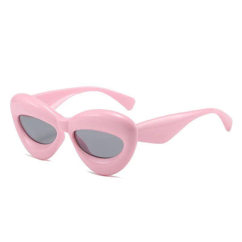 Stylish Oversized Oval Sunglasses with Thick Frames - UV400 Protection Fashion Eyewear - Lucid Fantasy 