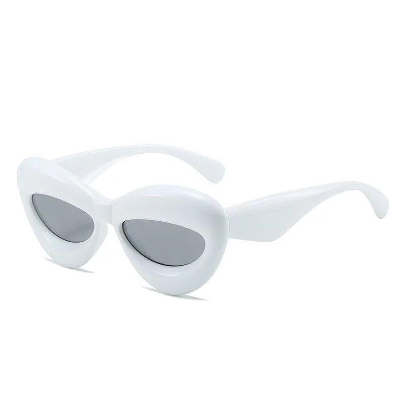 Stylish Oversized Oval Sunglasses with Thick Frames - UV400 Protection Fashion Eyewear - Lucid Fantasy 