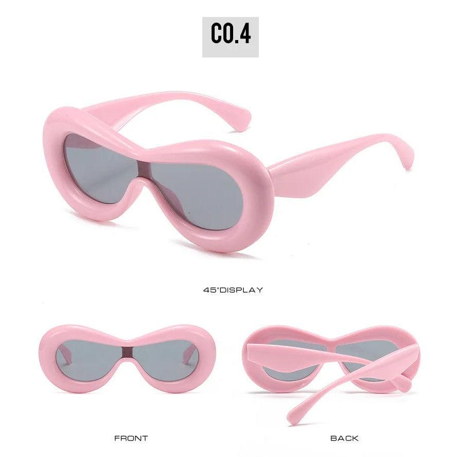 Stylish Oversized Oval Sunglasses with Thick Frames - UV400 Protection Fashion Eyewear - Lucid Fantasy 