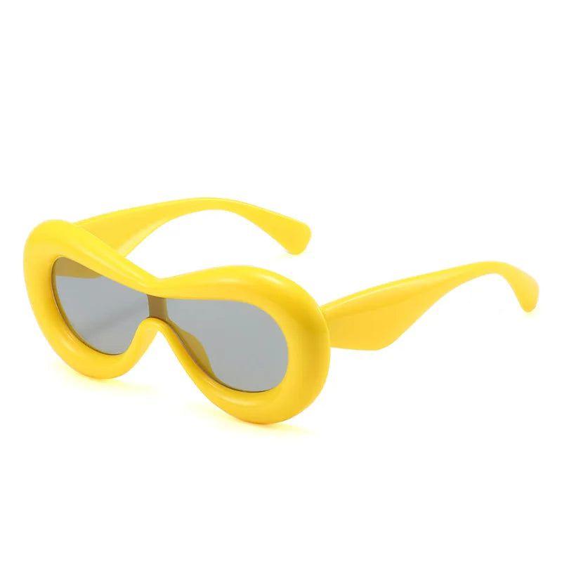 Stylish Oversized Oval Sunglasses with Thick Frames - UV400 Protection Fashion Eyewear - Lucid Fantasy 