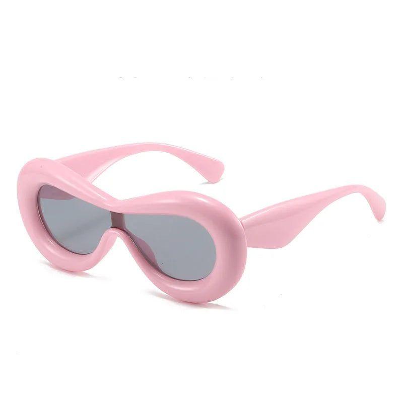 Stylish Oversized Oval Sunglasses with Thick Frames - UV400 Protection Fashion Eyewear - Lucid Fantasy 