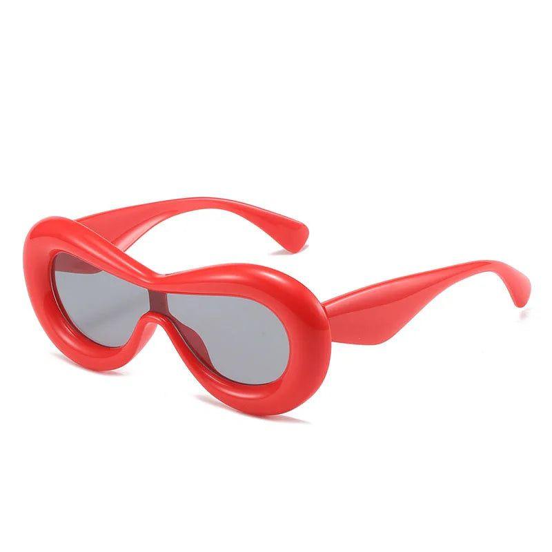 Stylish Oversized Oval Sunglasses with Thick Frames - UV400 Protection Fashion Eyewear - Lucid Fantasy 