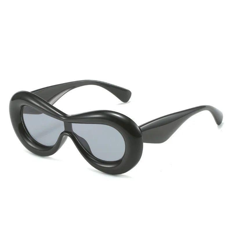 Stylish Oversized Oval Sunglasses with Thick Frames - UV400 Protection Fashion Eyewear - Lucid Fantasy 