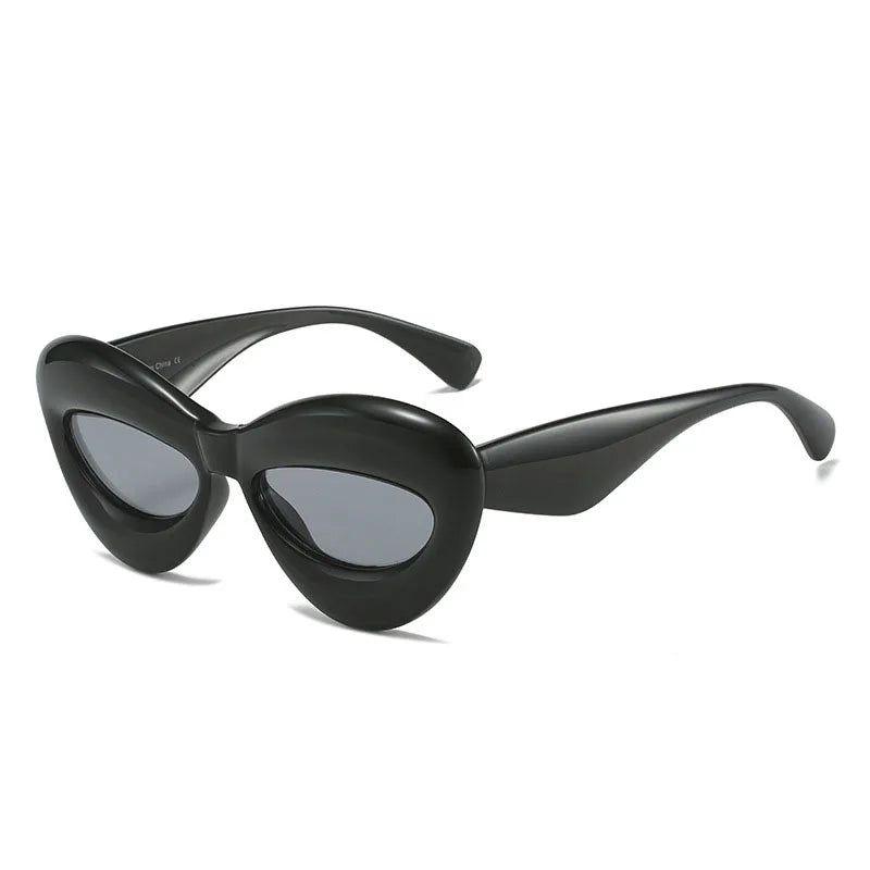 Stylish Oversized Oval Sunglasses with Thick Frames - UV400 Protection Fashion Eyewear - Lucid Fantasy 