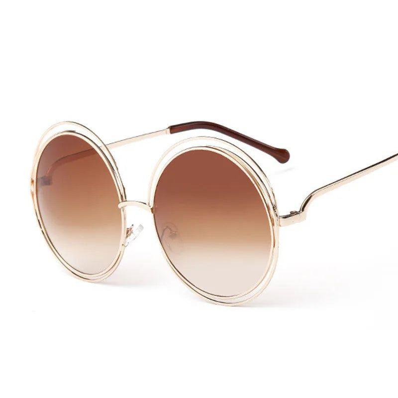 Stylish Oversized Round Fashion Sunglasses with UV400 Protection and Alloy Frame - Lucid Fantasy 